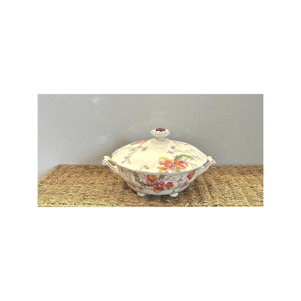 Royal Doulton Sherborne D5915 Covered Vegetable Tureen Footed Casserole Floral - Picture 12 of 15